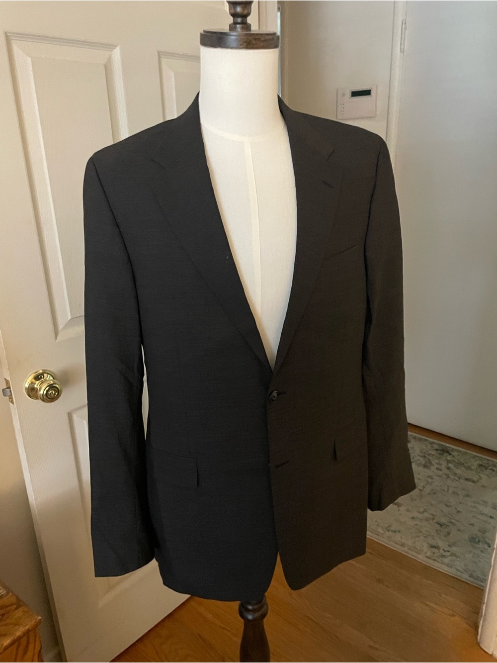 Theory Men's Charcoal Gray Single-Breasted Suit Jacket